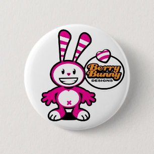 Berry Bunny Smile Button