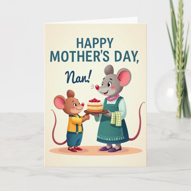 Berry Cake Mothers Day Gift Card (Front)