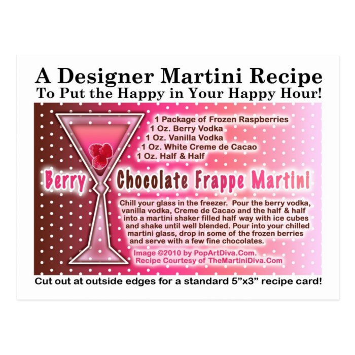 Berry Chocolate Frappe Martini Recipe Postcard