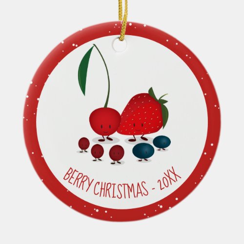 Berry Christmas Cartoon Characters Ornament