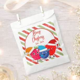 Berry Christmas Holiday bath bomb Favor Treat Bag