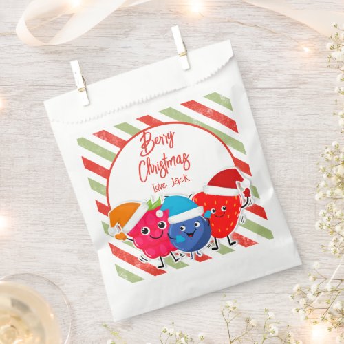 Berry Christmas Holiday bath bomb Favor Treat Bag