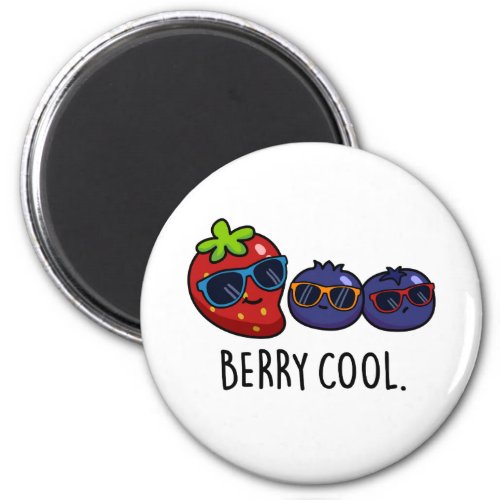 Berry Cool Funny Strawberry Blueberry Pun  Magnet