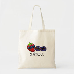 Berry Cool Funny Strawberry Blueberry Pun  Tote Bag