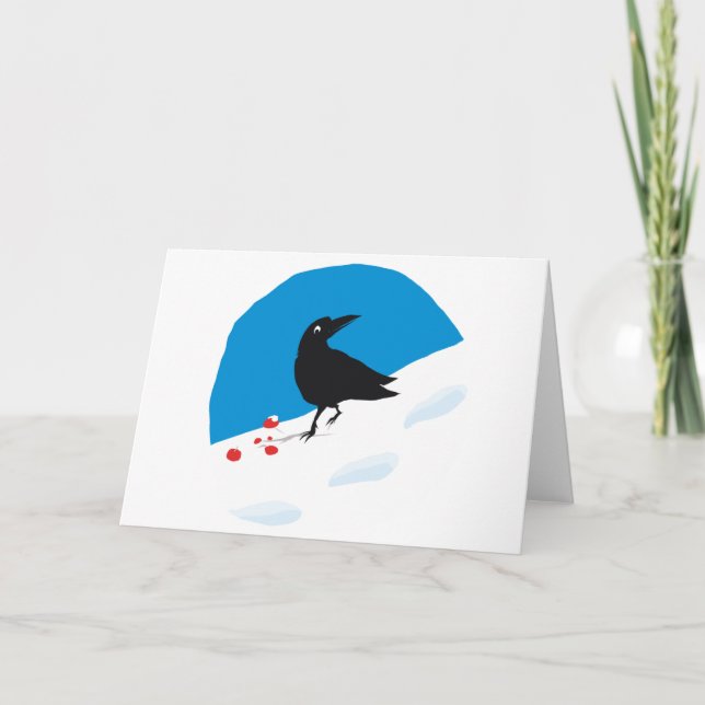 Berry crow holiday card (Front)