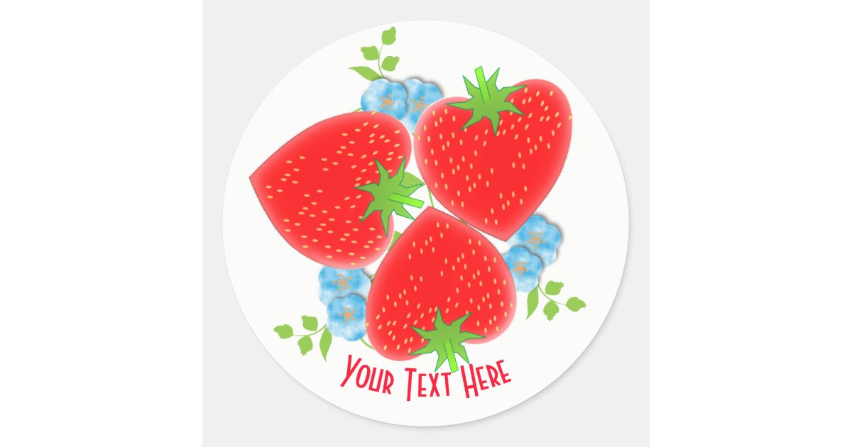 Paper Seal Sticker Strawberry, Stickers Fruit Strawberries
