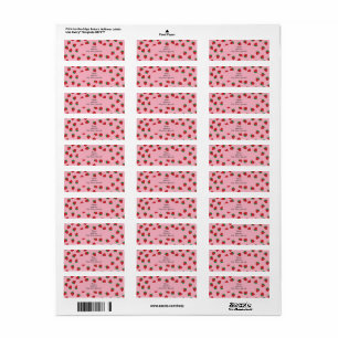 Berry Cute Strawberry Return Address Label