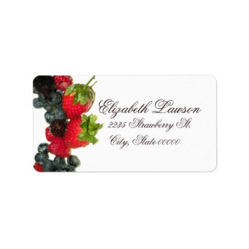 Berry Delight Address Label by StriveDesigns at Zazzle