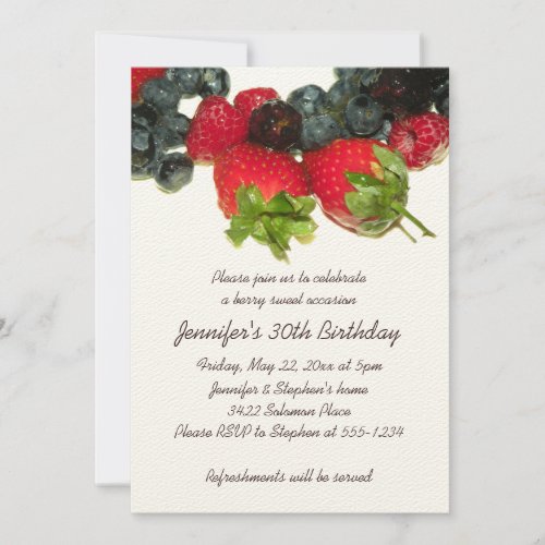 Berry Delight Birthday Invitation