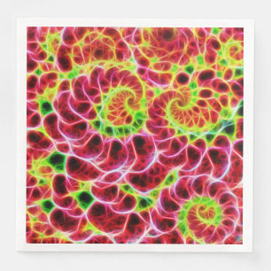 Berry Delight Fractal Art Paper Dinner Napkins