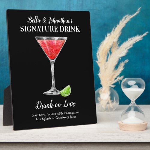 Berry Drink PERSONALIZE THIS Signature Drink Plaqu Plaque