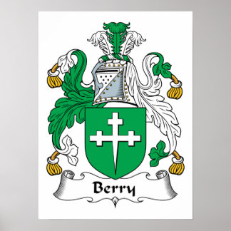 Berry Family Crest Poster
