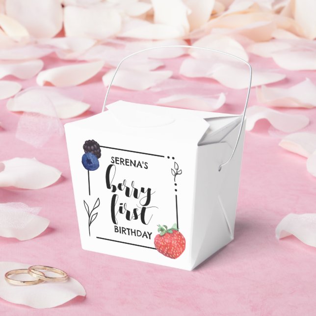 Berry First | 1st Birthday | Mixed Berry | Minimal Favor Boxes (Wedding)