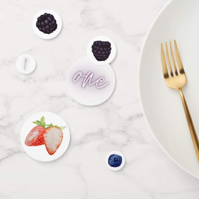 Berry First | 1st Birthday | Mixed Berry | Party Confetti (Group)