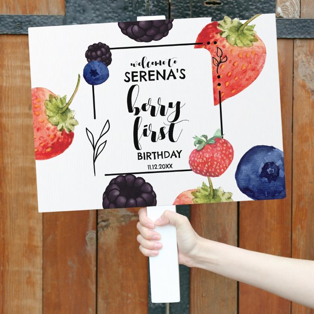 Berry First | 1st Birthday | Mixed Berry | Welcome Sign (Creator Uploaded)