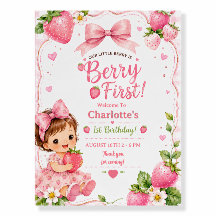 Berry First 1st Birthday Strawberry Girl