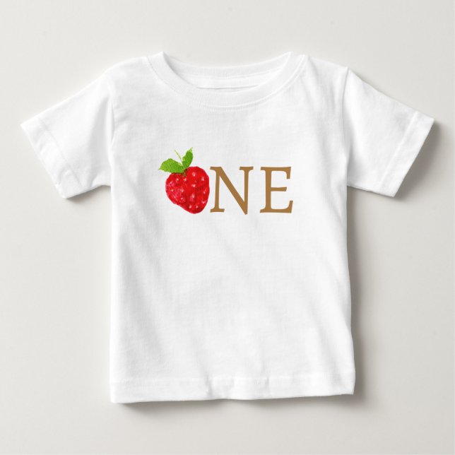 Berry First 1st Strawberry Birthday Baby T-Shirt (Front)