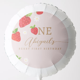 Berry First 1st Strawberry Birthday Balloon