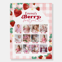 Berry First Birthday 12 Months Baby Photo