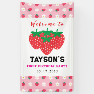 Berry First Birthday 1st Birthday Banner