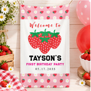 Berry First Birthday 1st Birthday Banner
