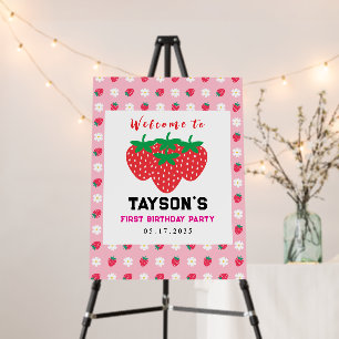 Berry First Birthday 1st Birthday Foam Board