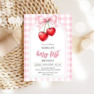 Berry First Birthday 1st Birthday Invitation