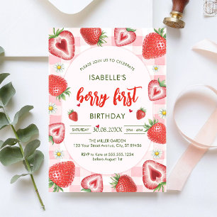 Berry First Birthday 1st Birthday Invitation