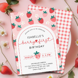 Berry First Birthday 1st Birthday Invitation