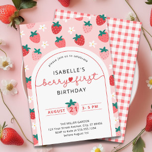 Berry First Birthday 1st Birthday Invitation