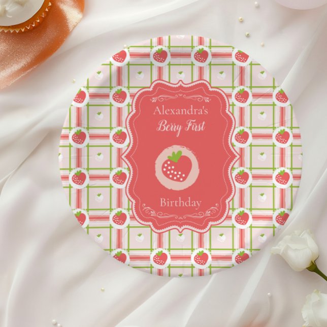 Berry First Birthday 1st Birthday Paper Plates (Creator Uploaded)