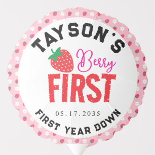 Berry First Birthday 1st Birthday Strawberry Balloon