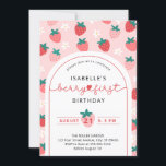 Berry First Birthday 1st Birthday Strawberry Photo Invitation<br><div class="desc">🍓 **Celebrate Your Sweetie's First Berry Birthday in Style!** 🎉 Make your little one's first birthday party a berry sweet affair with our Strawberry Photo Invitation! Perfect for your little girl's big day, this charming invitation captures the essence of summer fruits and farmers' market vibes right from the first glance....</div>