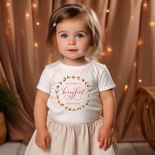 Berry First Birthday Baby T_Shirt