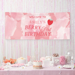 Berry First Birthday Banner