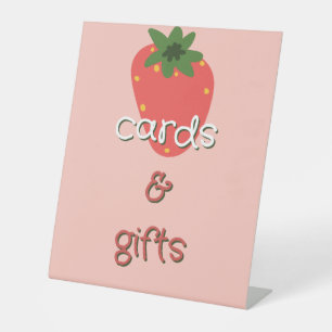 Berry First Birthday Cards & Gifts Pedestal Sign