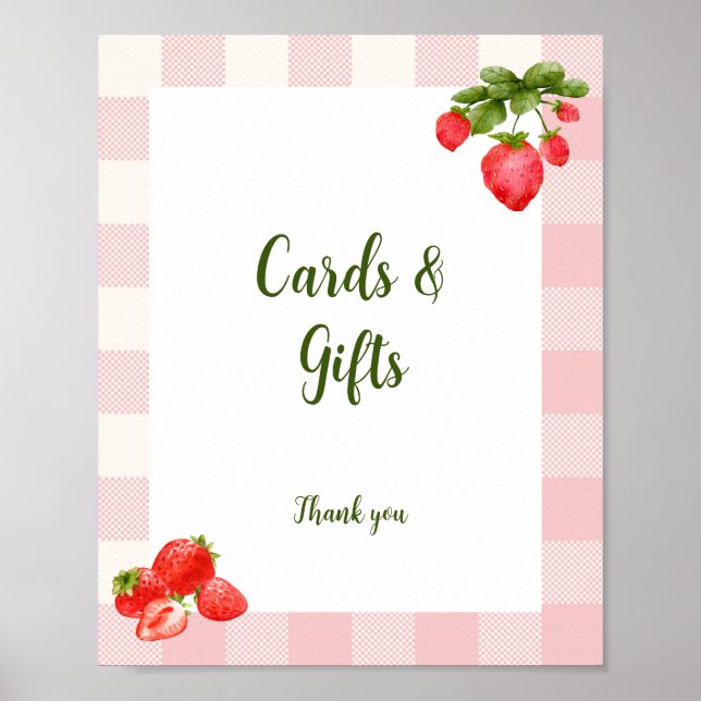 Berry First Birthday Customizable Sign (Front)