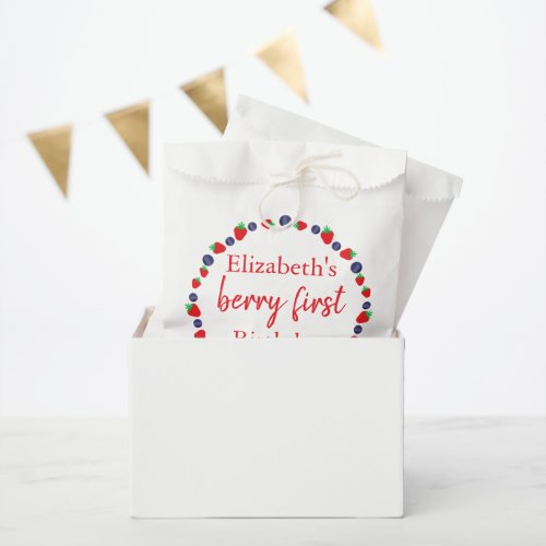 Berry First Birthday Favor Bag