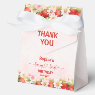 Berry First Birthday Favor Box