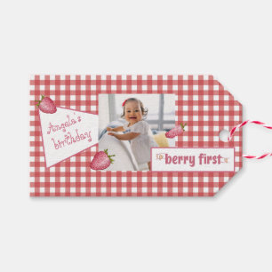 Berry First Birthday Food and Beverage Label Set