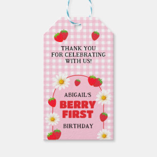 BERRY FIRST BIRTHDAY GIFT TAGS