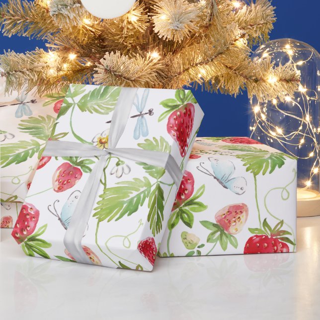 Berry First Birthday Gift  Wrapping Paper (Holidays)