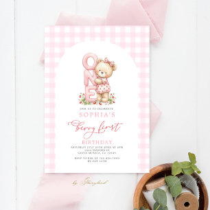 Berry First Birthday Girl Invitation