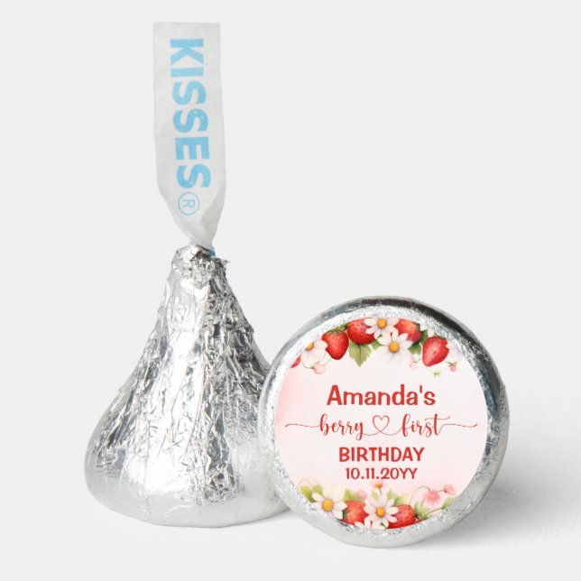 Berry First Birthday Hershey®'s Kisses® (Front)