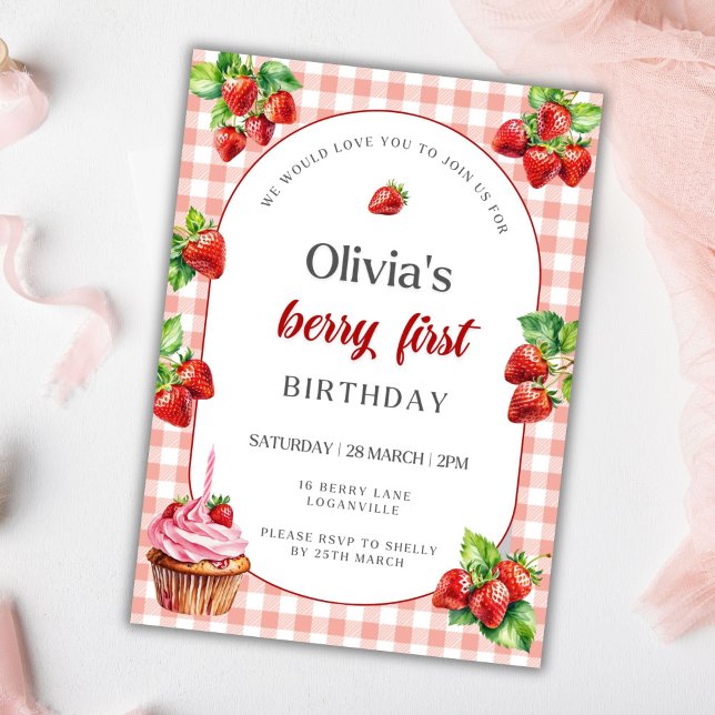 Berry First Birthday Invitation (Creator Uploaded)