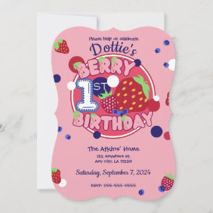 Berry First Birthday Invitation