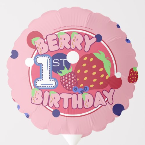 Berry First Birthday Medium Balloon