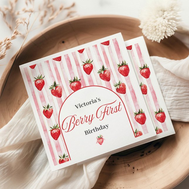 Berry First Birthday Napkins (Creator Uploaded)