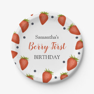Berry First Birthday Paper Plates