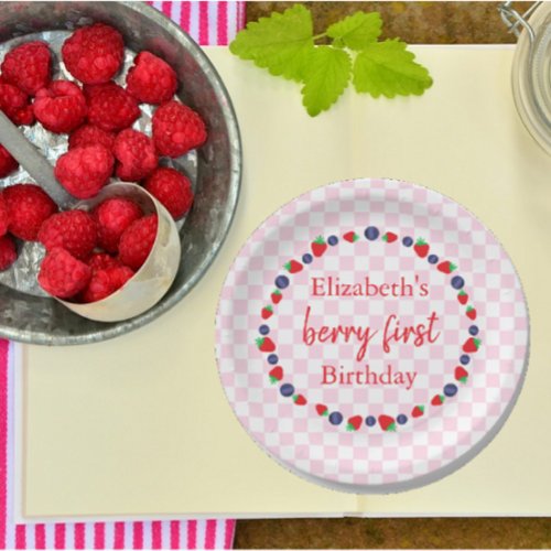 Berry First Birthday Paper Plates